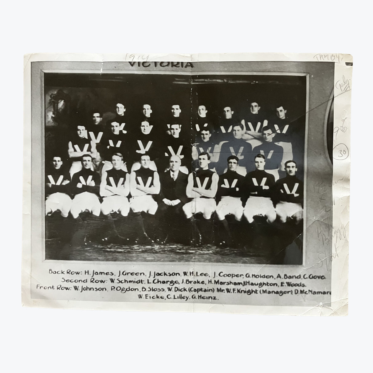 1914 Sydney Carnival - Victorian Team Photo