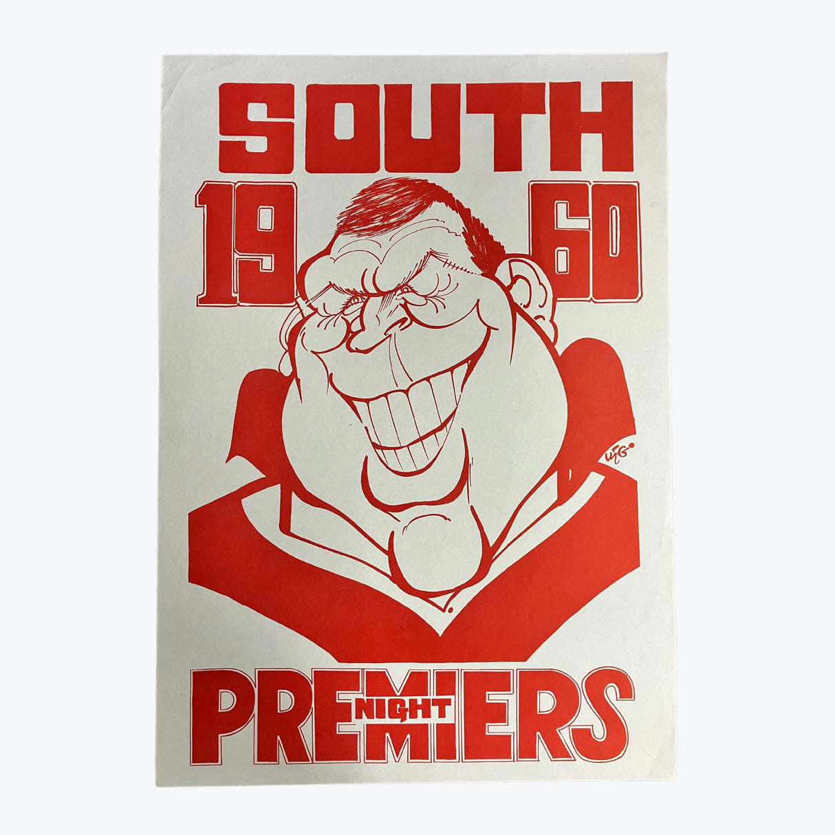 South Melbourne Swans 1960 WEG Night Premiers Poster