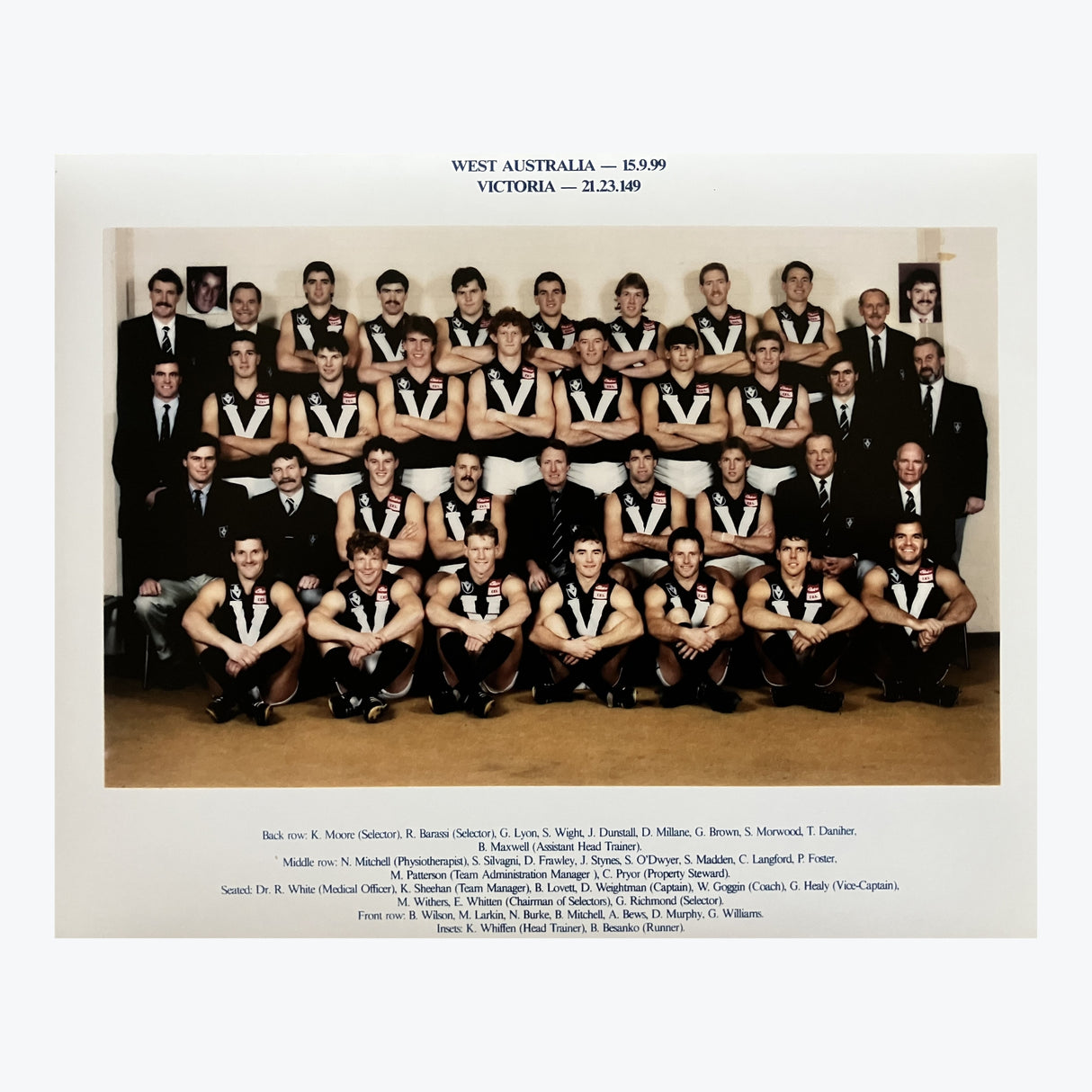 1988 AFL State of Origin - Victorian Team Photo