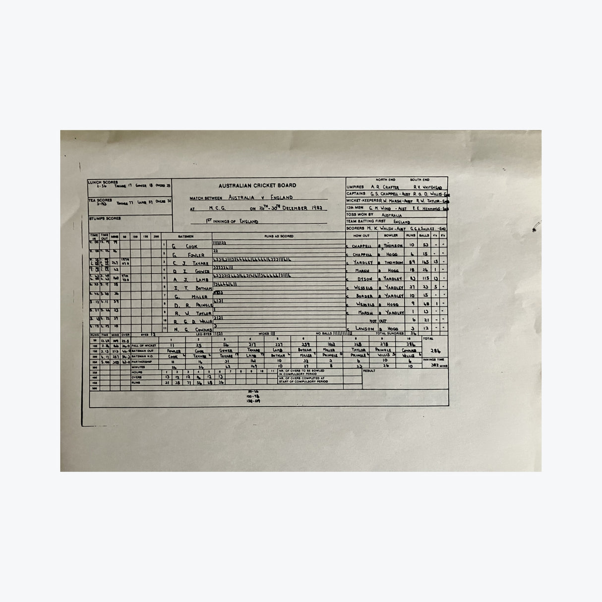 1982 Boxing Day Test