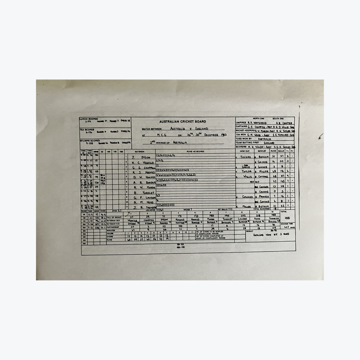 1982 Boxing Day Test
