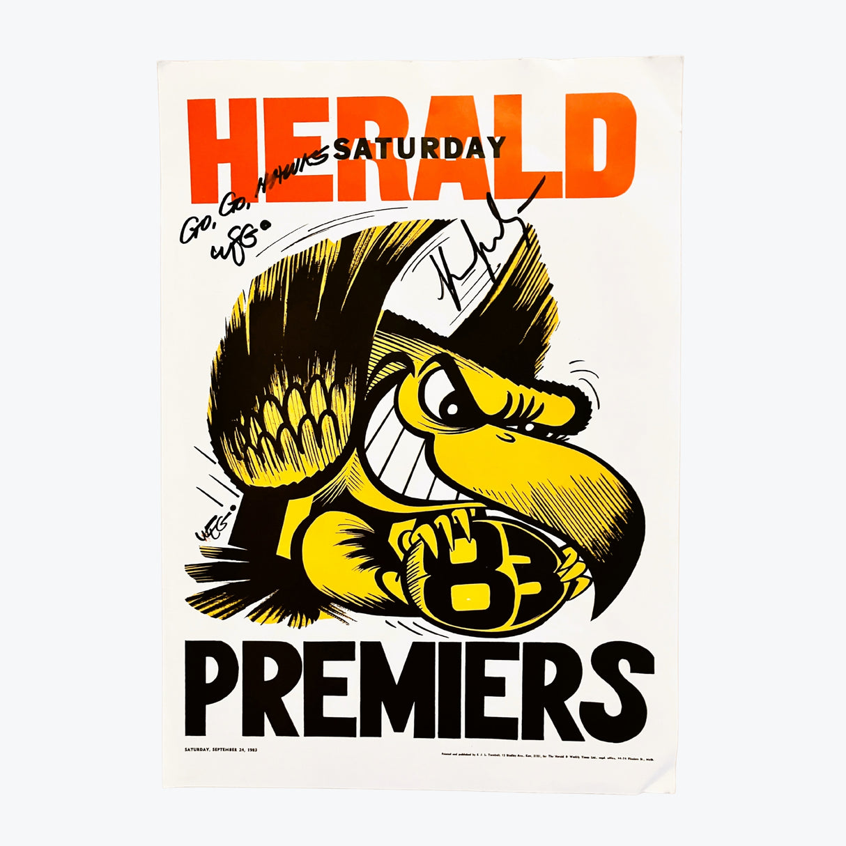 Hawthorn Hawks 1983 AFL Premiers WEG Poster