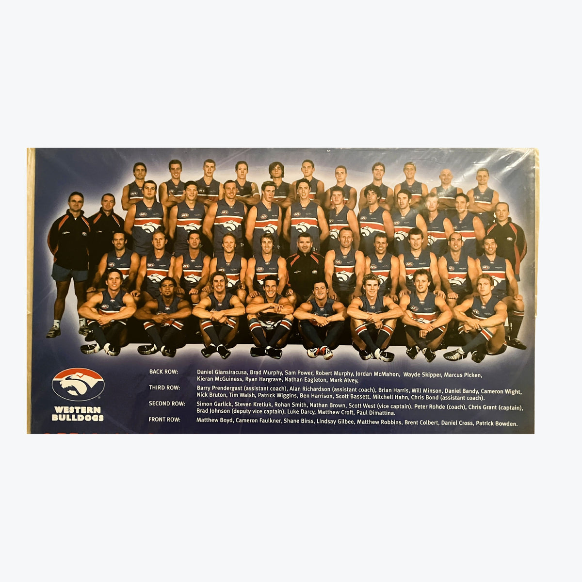 2003 Western Bulldogs Stickers and Wallchart