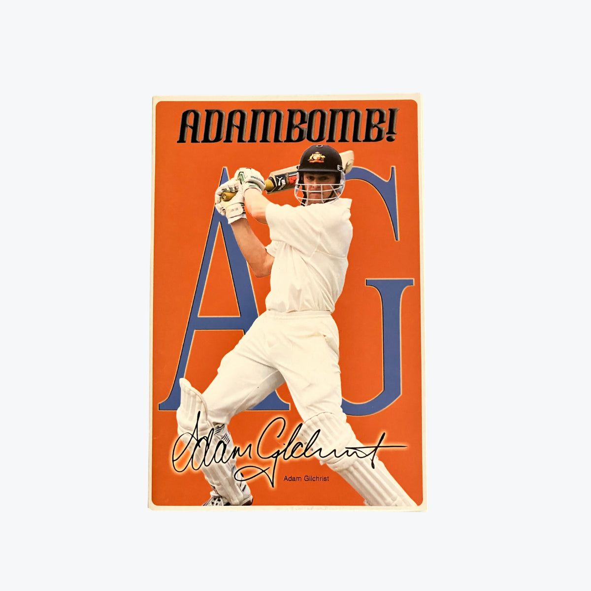 2004 Cricket Australia "ADAMBOMB!" Adam Gilchrist Postcard