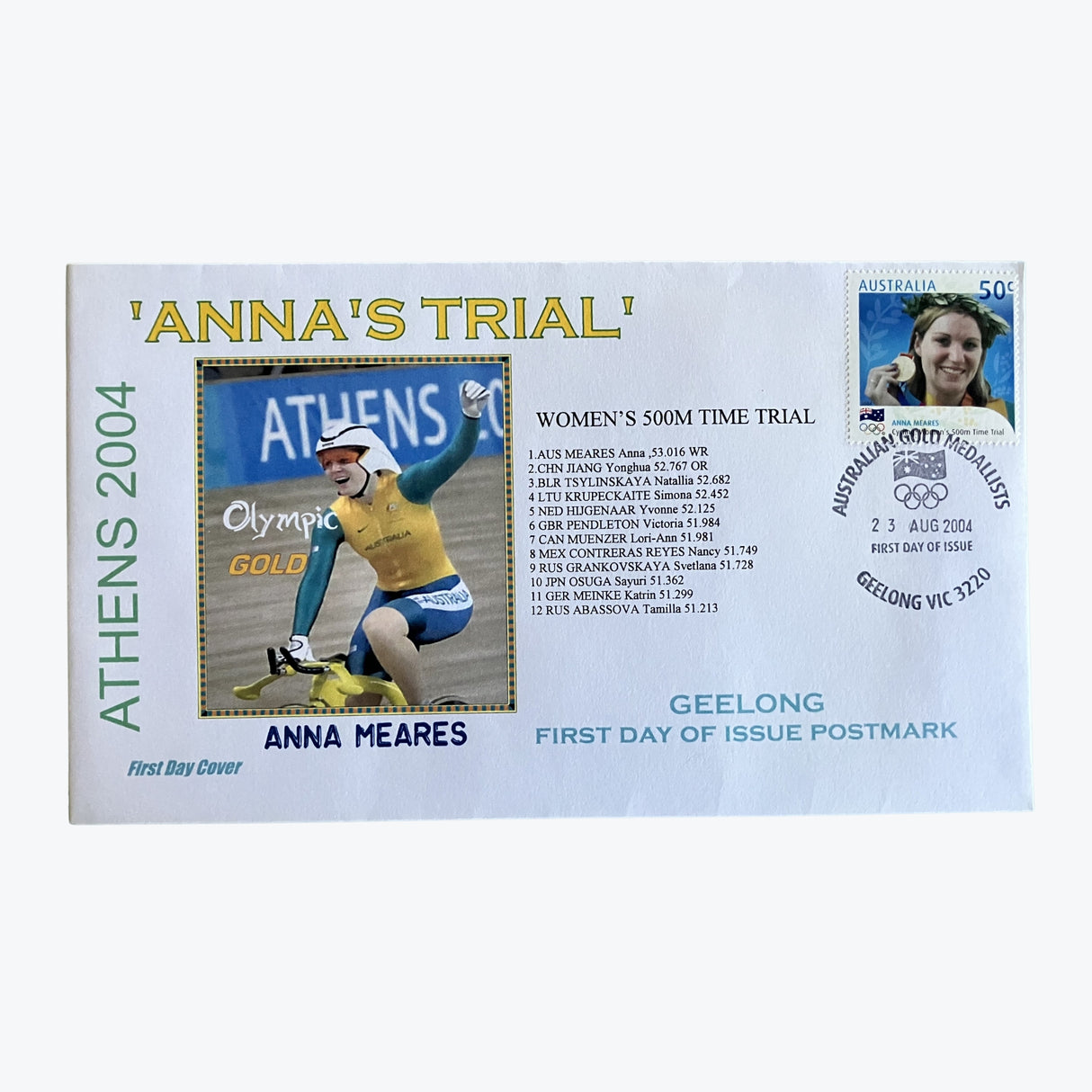 Anna Meares - First Day Cover