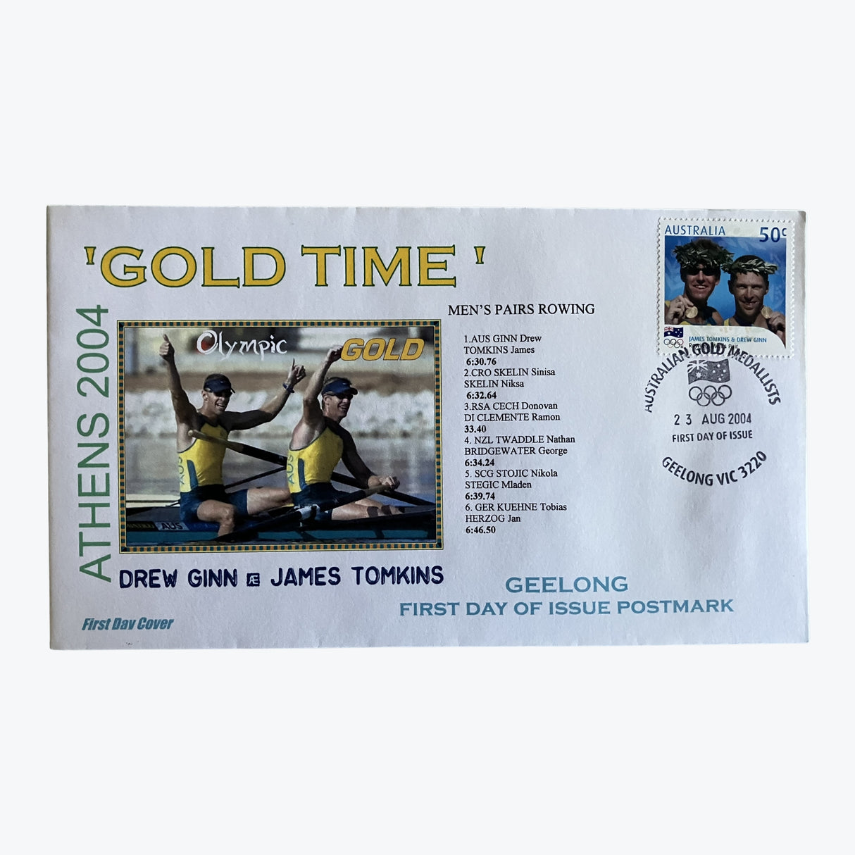 Drew Ginn and James Tomkins - First Day Cover