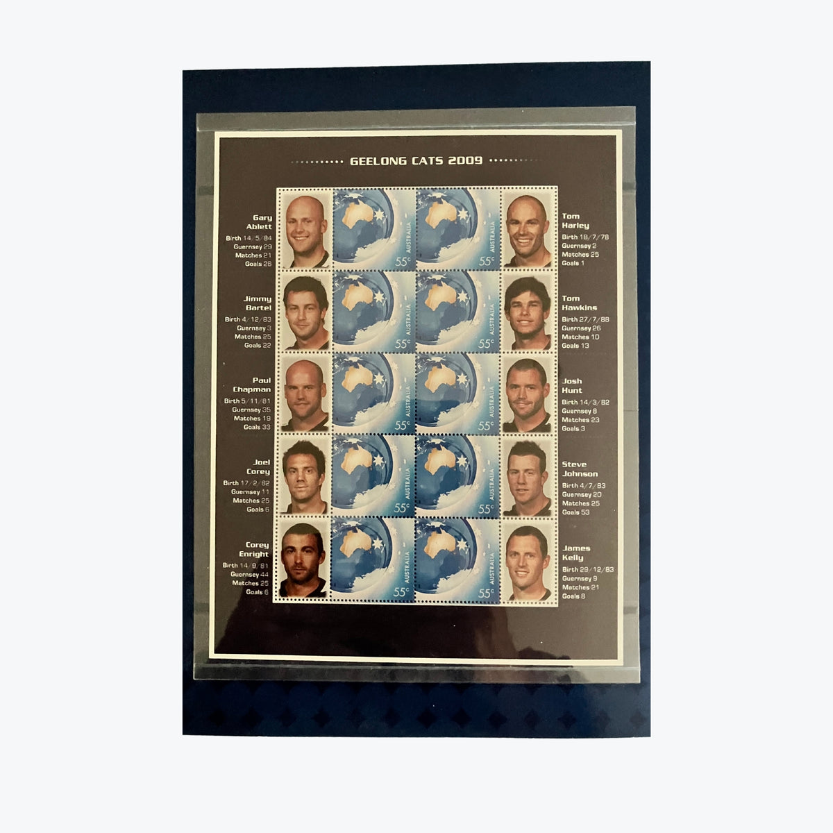 Geelong Cats 2009 AFL Premiers Collectors Stamps