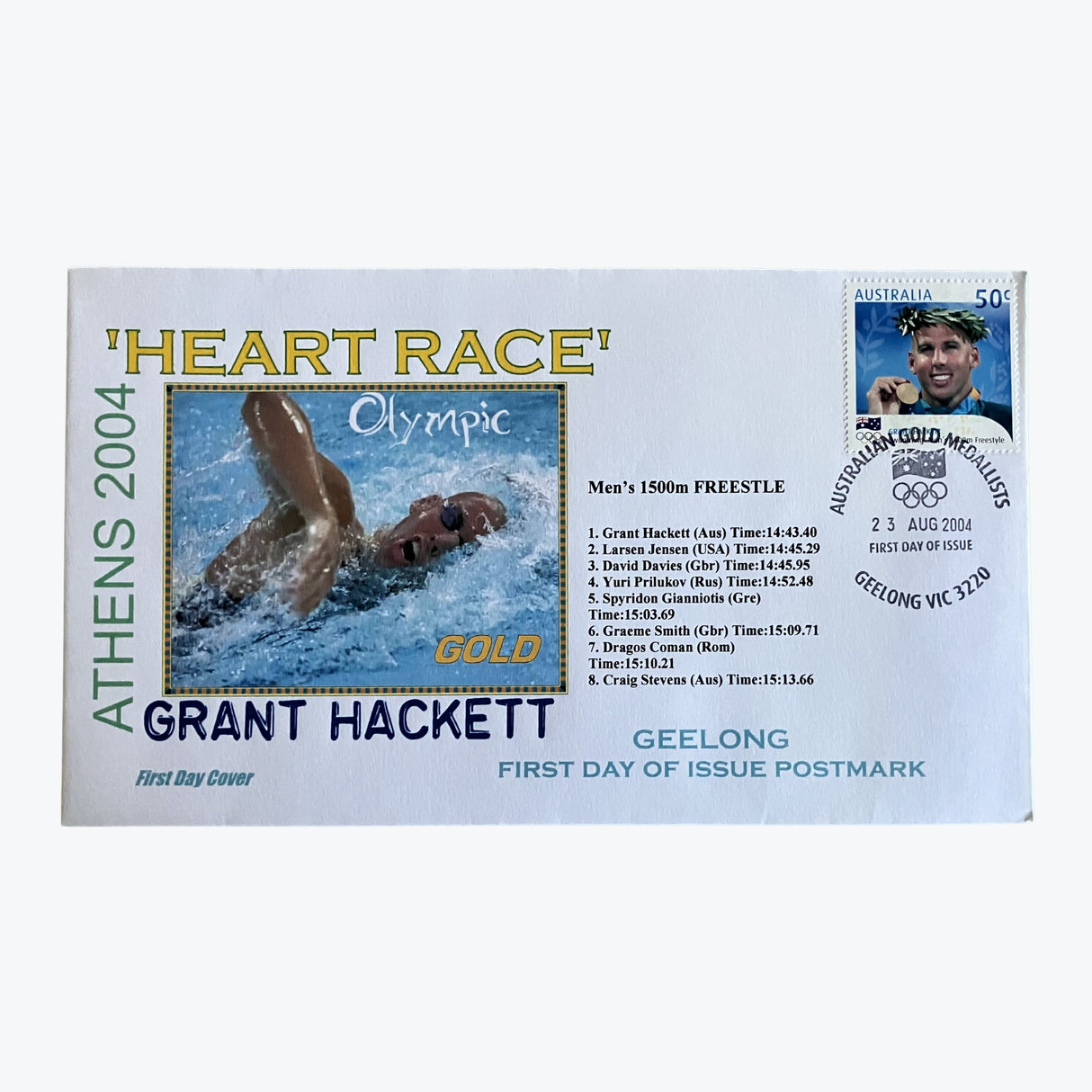 Grant Hackett - First Day Cover