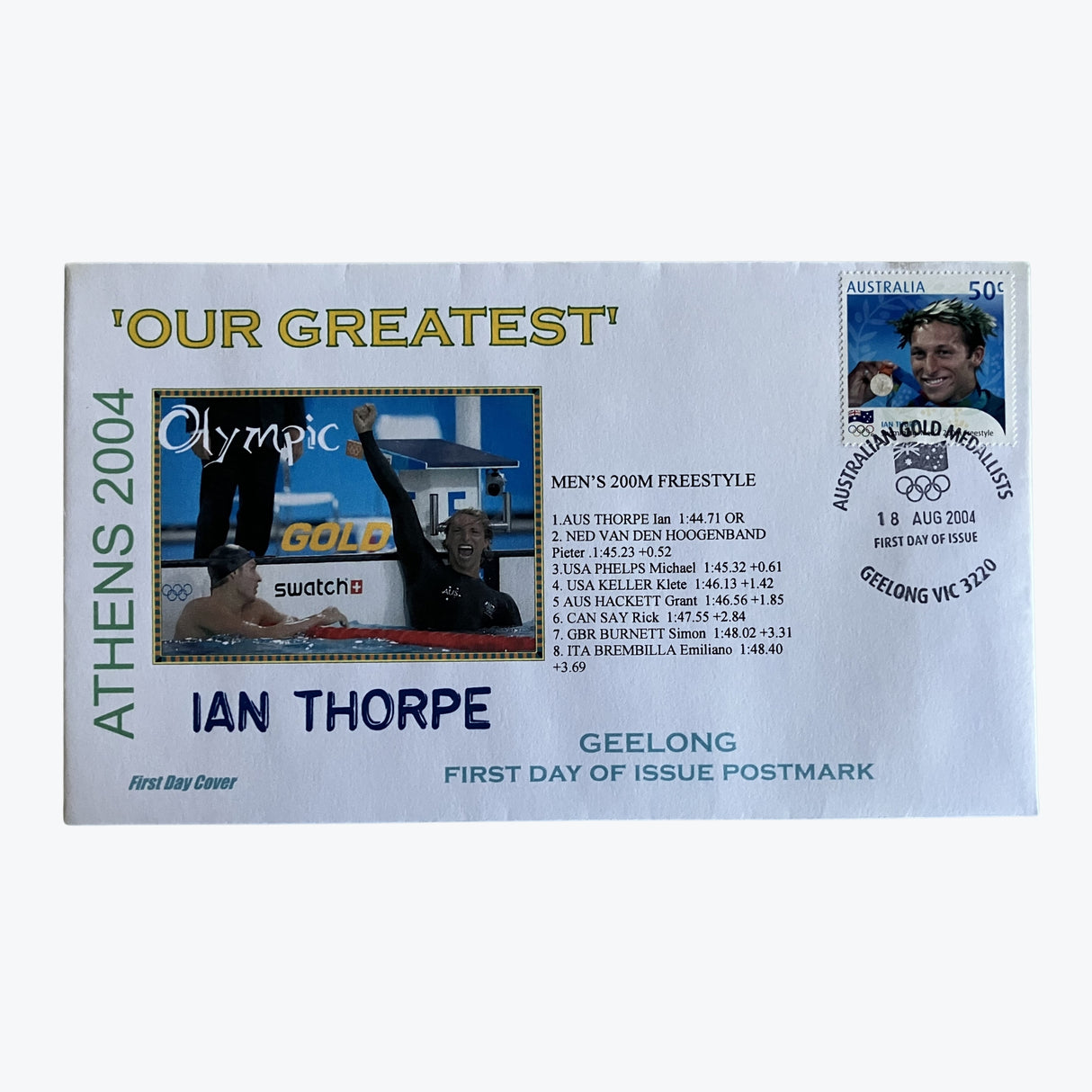 Ian Thorpe - First Day Cover