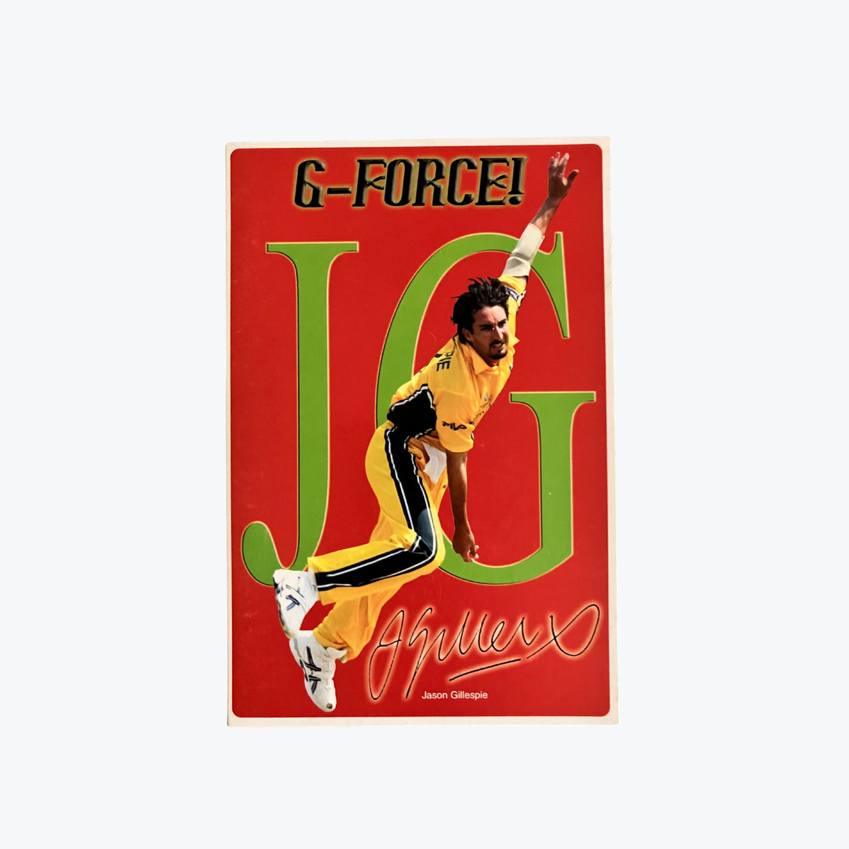 2004 Cricket Australia "G-FORCE!" Jason Gillespie Postcard