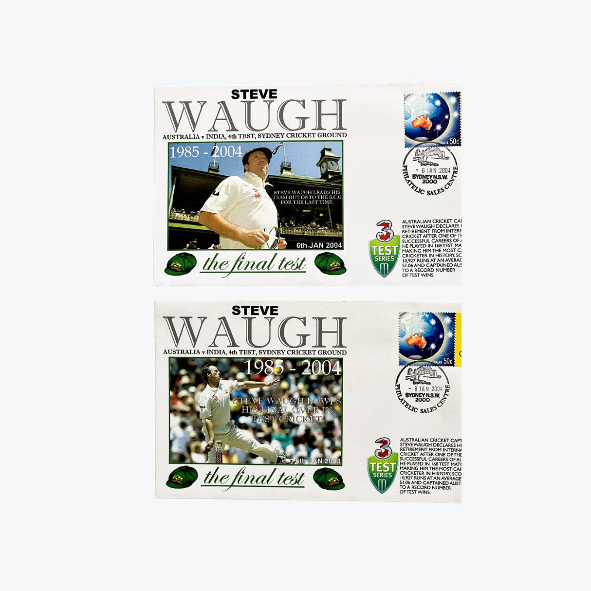 Steve Waugh Final Test Envelopes