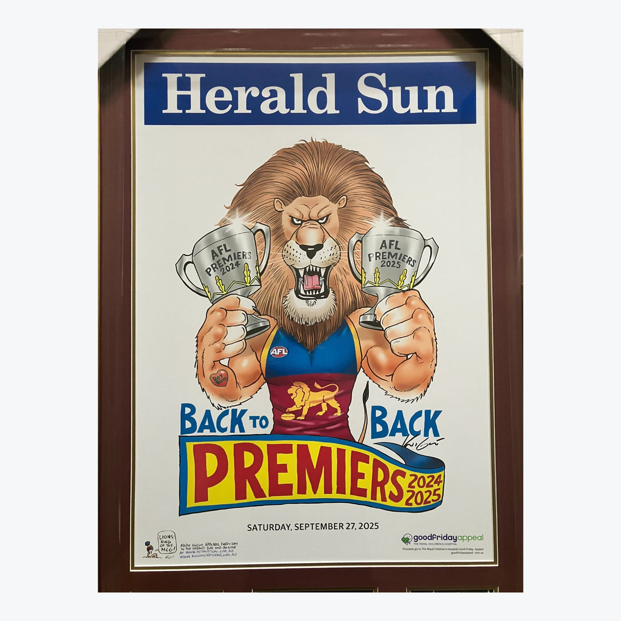 BRISBANE LIONS - Back to Back - 2024-2025 AFL Premiers
