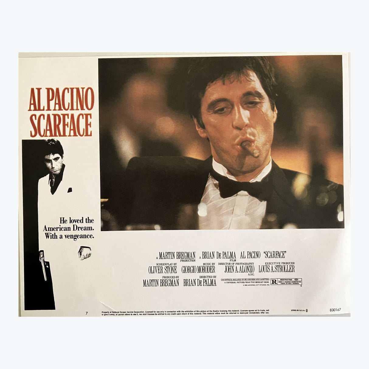 Scarface 1983 Movie Lobby Poster
