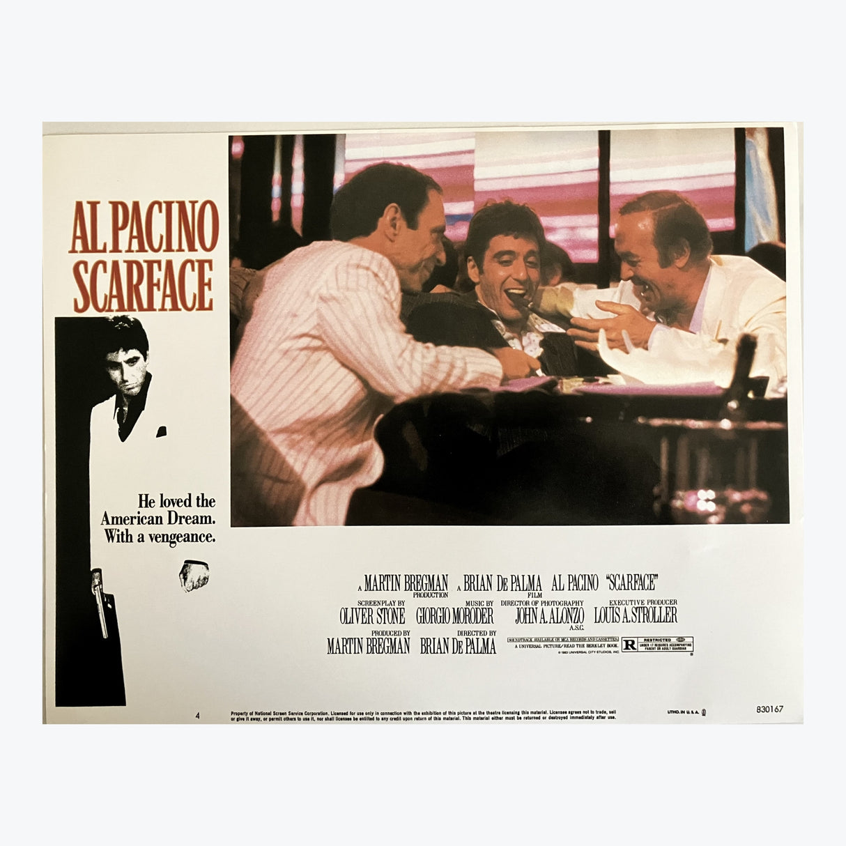 Scarface 1983 Movie Lobby Poster