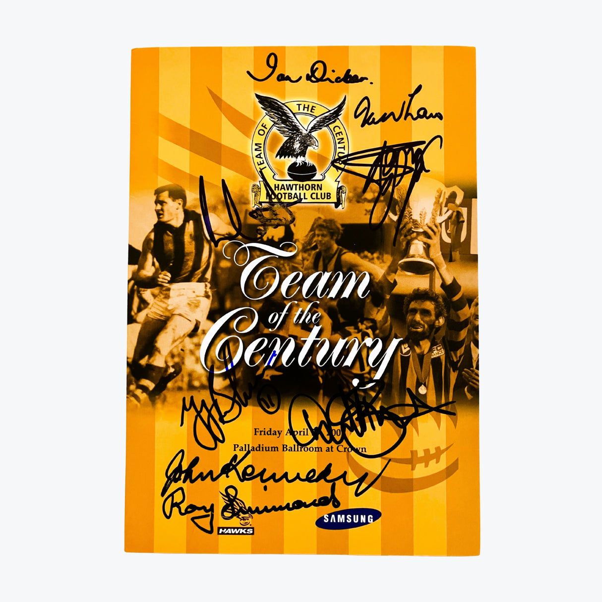 Hawthorn Hawks 2001 Team of the Century Signed Function Program