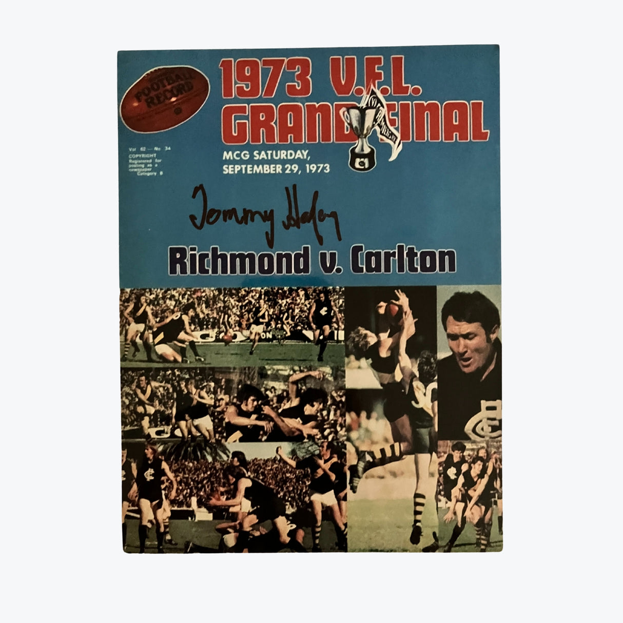 1973 VFL Grand Final Postcard