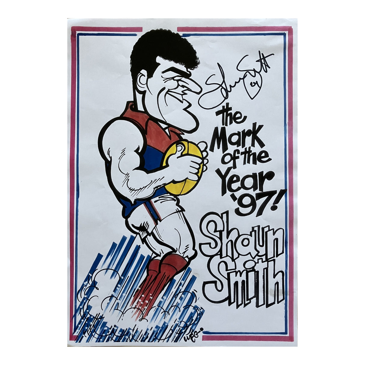 Shaun Smith 1997 Signed WEG Mark of the Year Poster