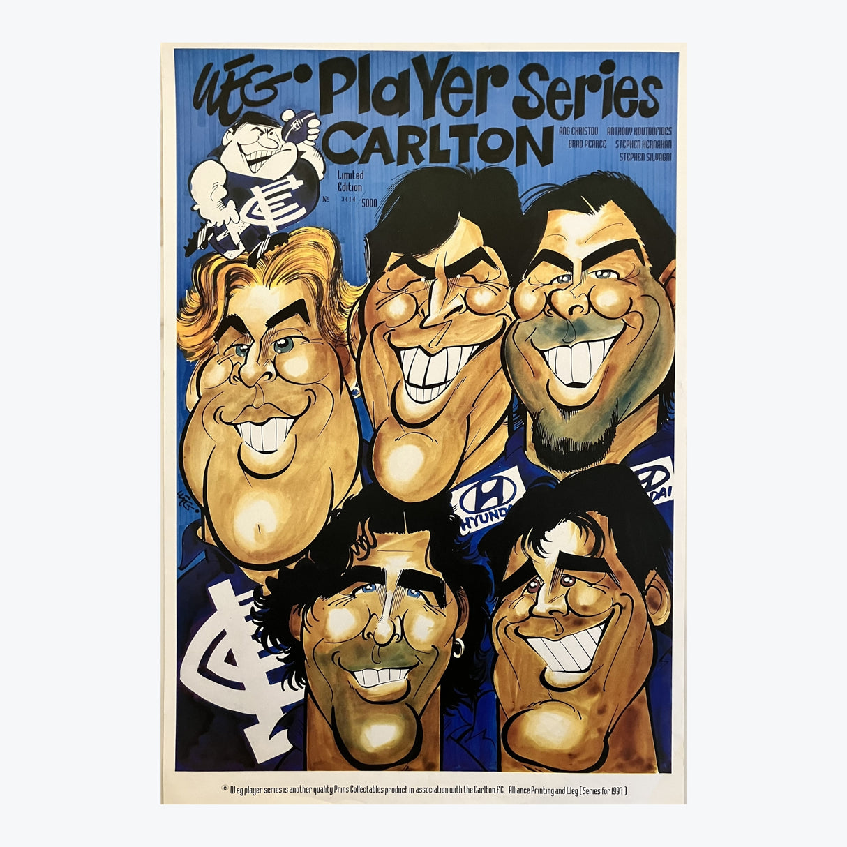 Carlton Blues 1997 WEG Player Series Poster