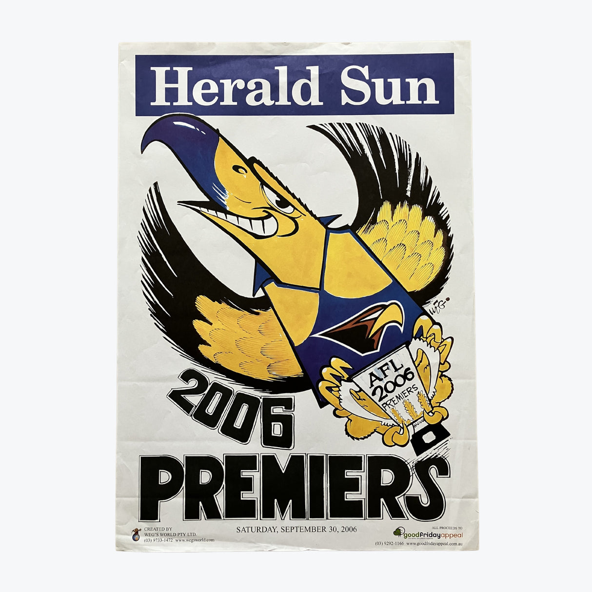 West Coast Eagles 2006 WEG Premiers Poster