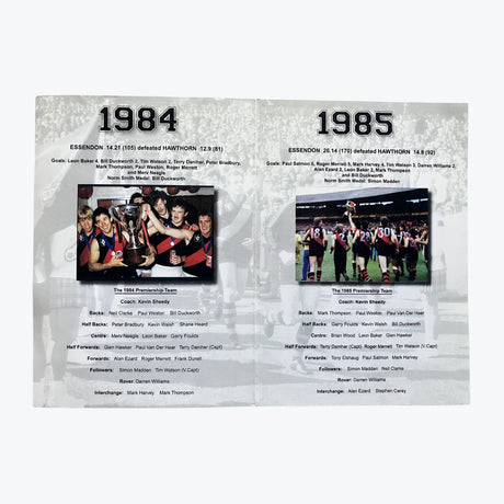 The Premiership Teams of 1984-85 Signed Program