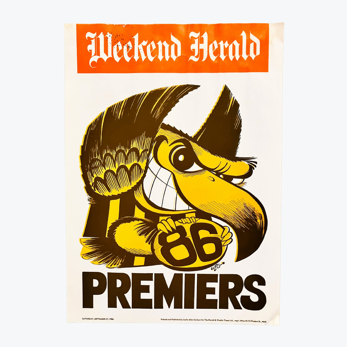 Hawthorn Hawks 1986 WEG Premiership Poster