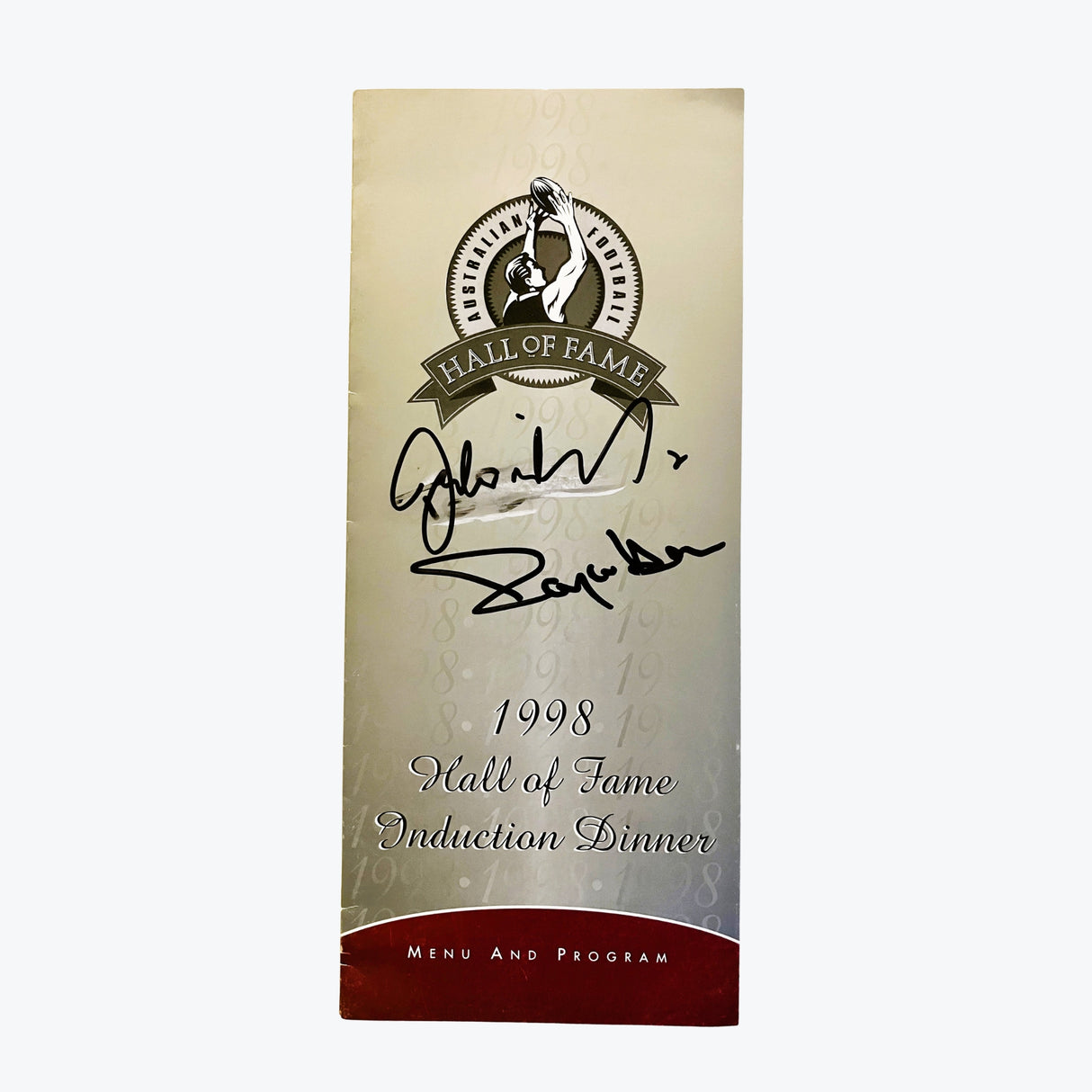 1998 AFL Hall of Fame Induction Dinner Signed Program
