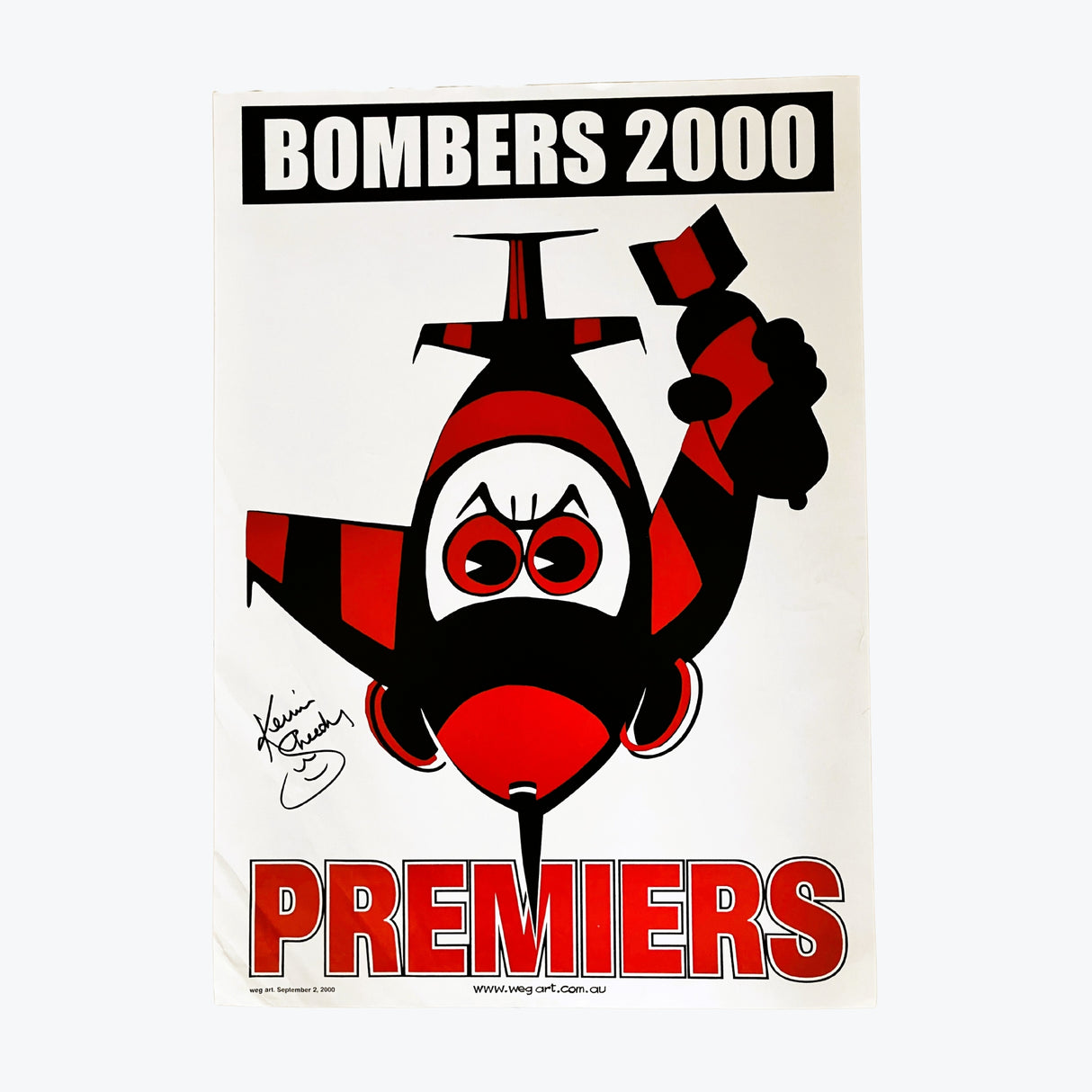 Essendon Bombers 2000 Signed WEG Premiership Poster