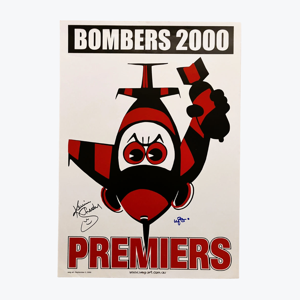 Essendon Bombers 2000 Signed WEG Premiership Poster