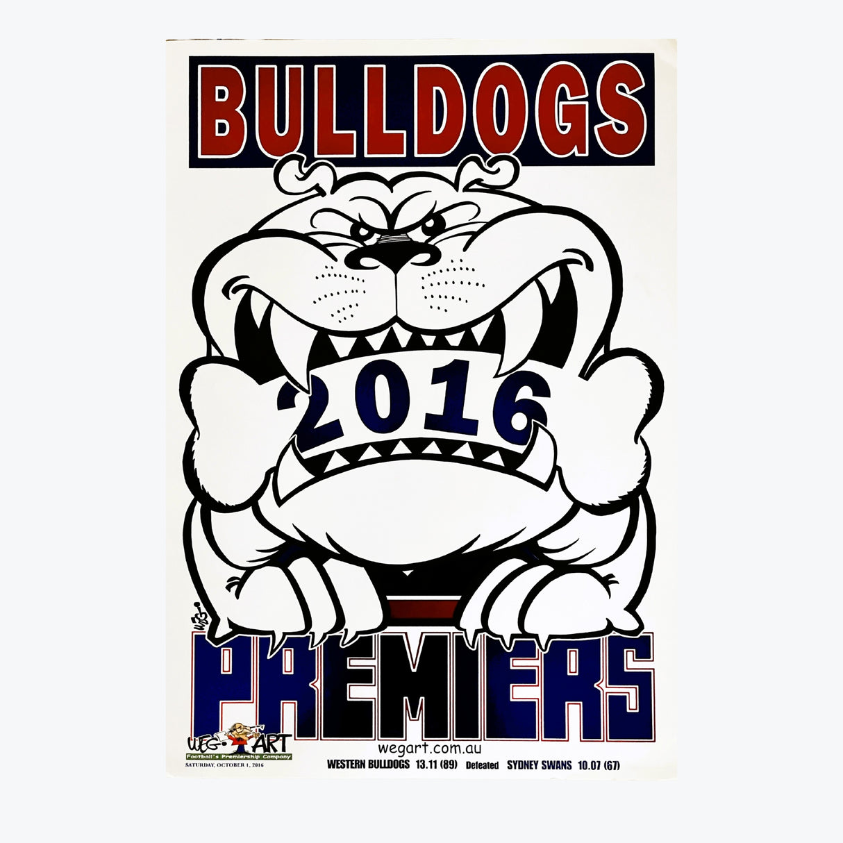 Western Bulldogs 2016 WEG Premiership Poster