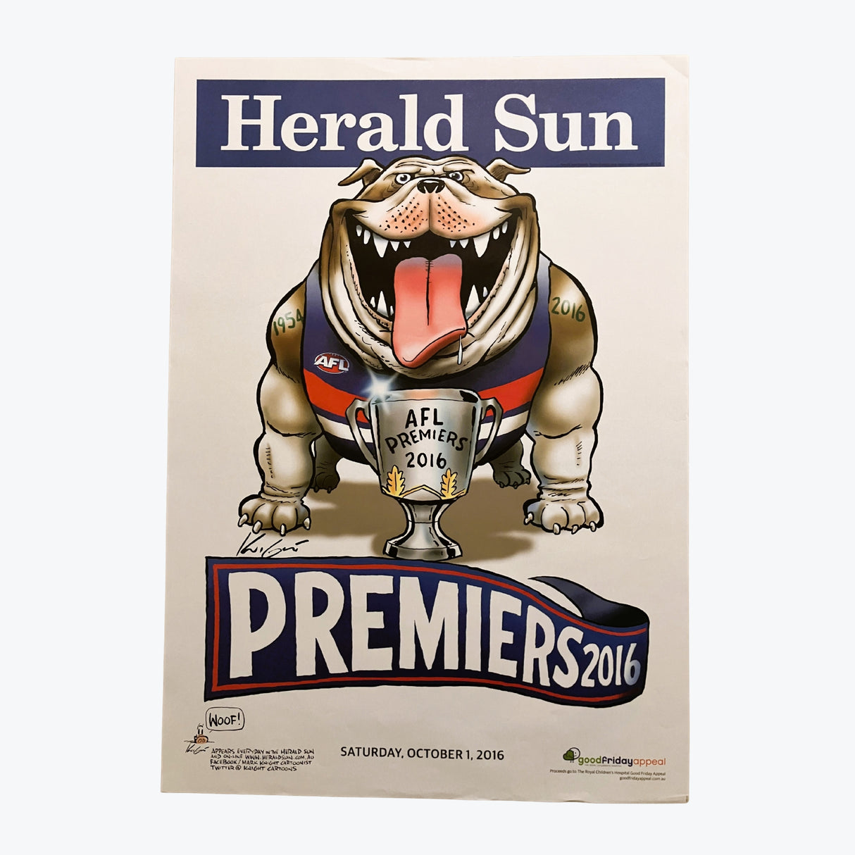 Western Bulldogs 2016 WEG Premiership Poster