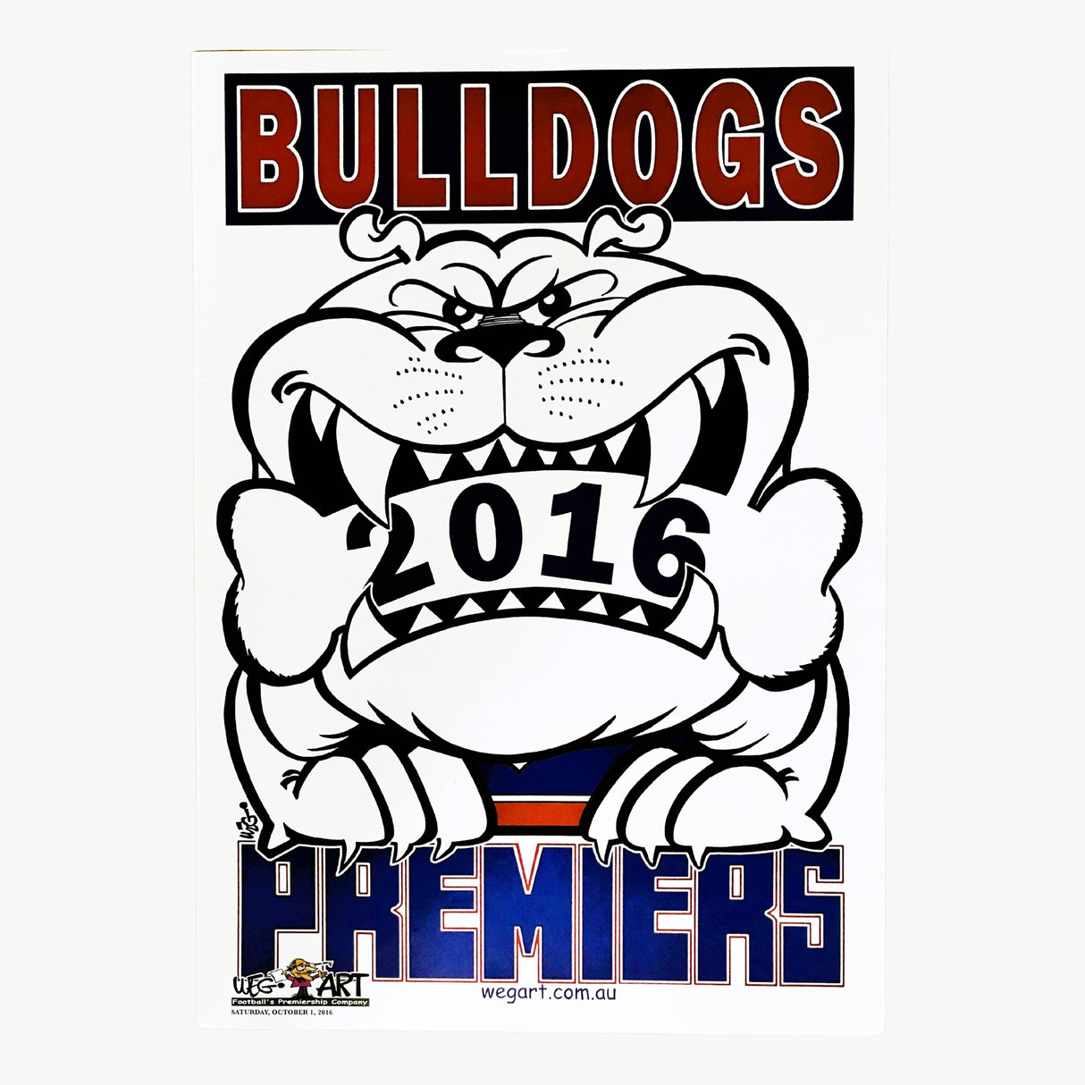 Western Bulldogs 2016 WEG Premiership Premium Poster