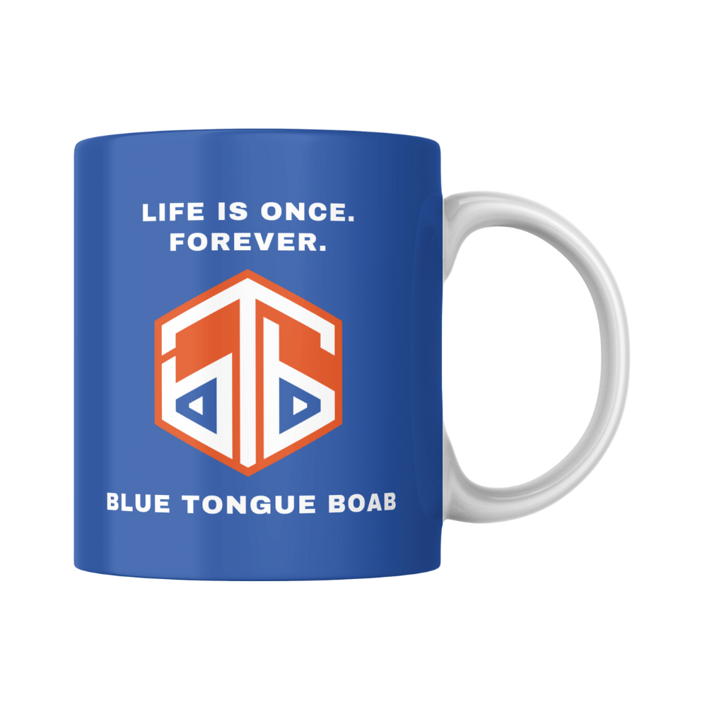 Blue Icon Tagline Mug