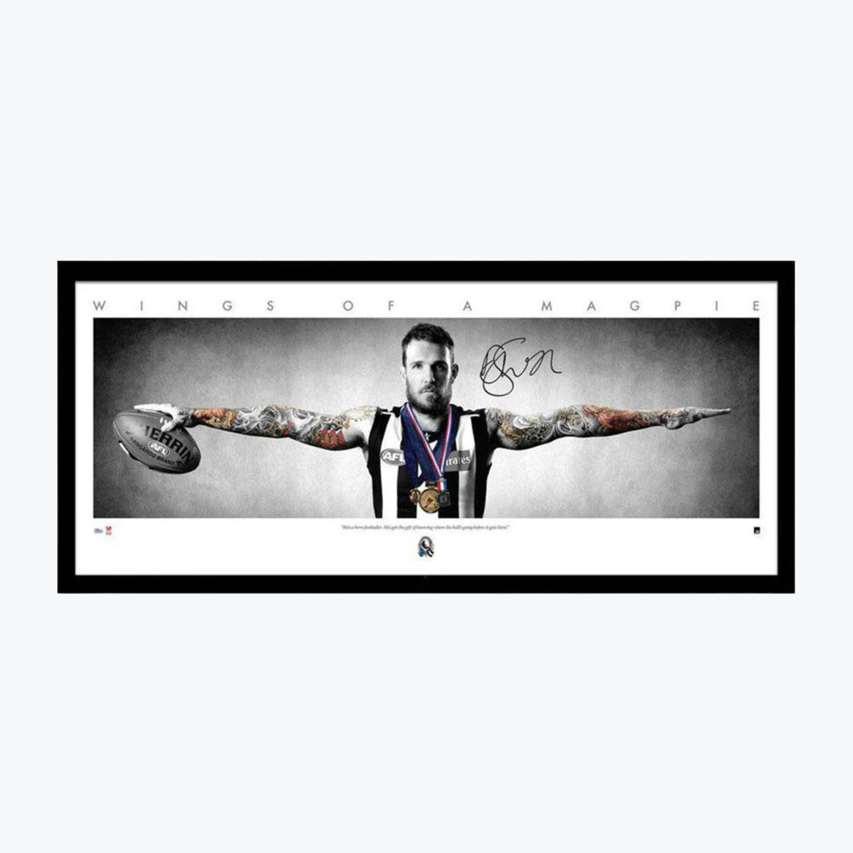 COLLINGWOOD - Dane Swan Signed Wings- Large Framed