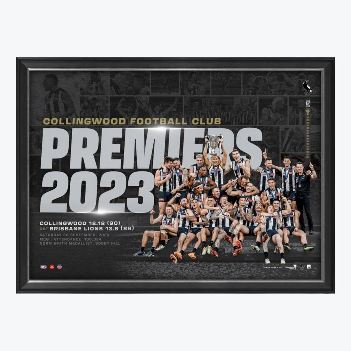 COLLINGWOOD 2023 PREMIERS SPORTSPRINT FRAMED