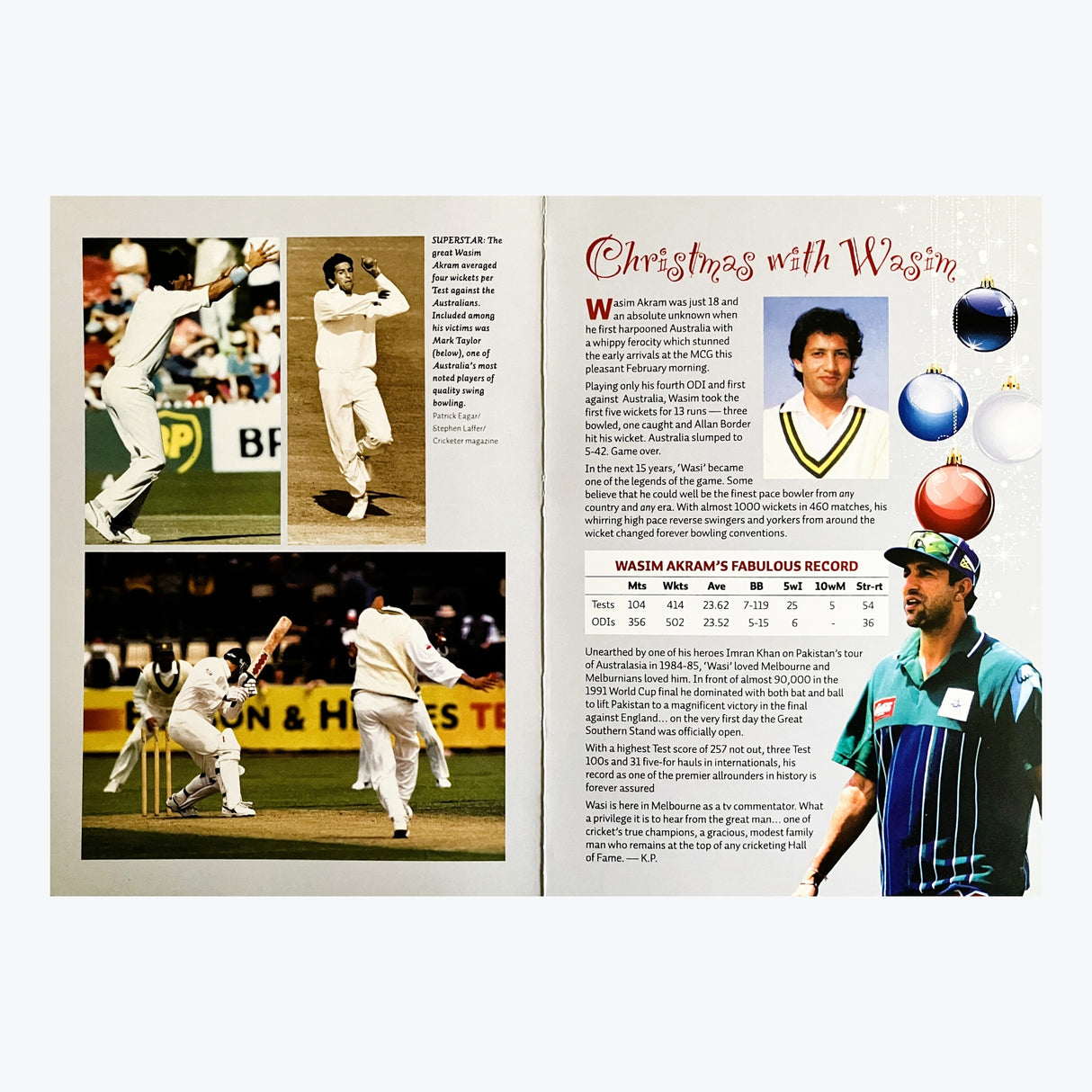 Australian Cricket Society Christmas with Wasim