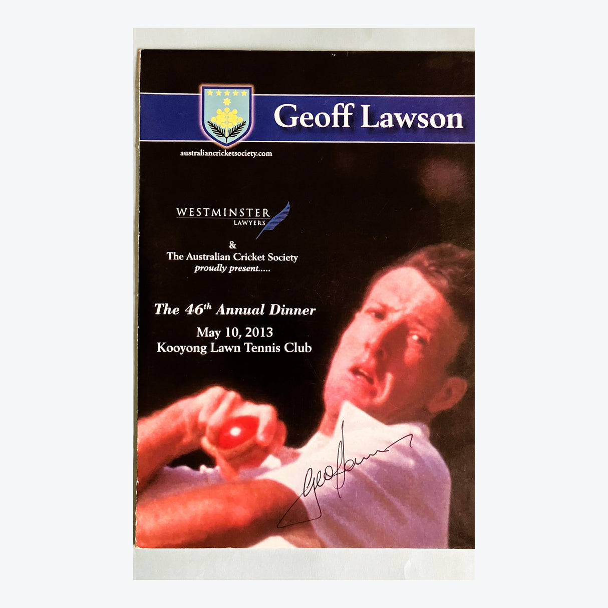 Australian Cricket Society 46th Annual Dinner