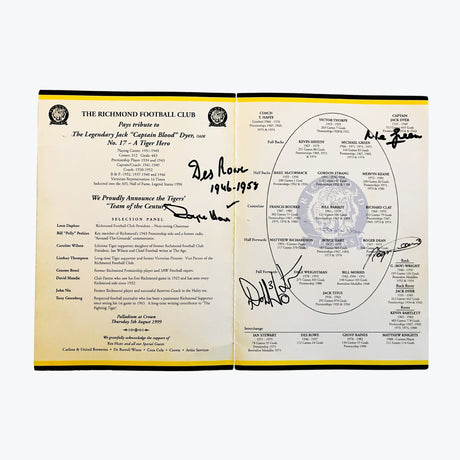 Richmond Tigers 1999 Team of the Century Signed Program