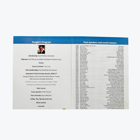 Australian Cricket Society 50th Annual Dinner