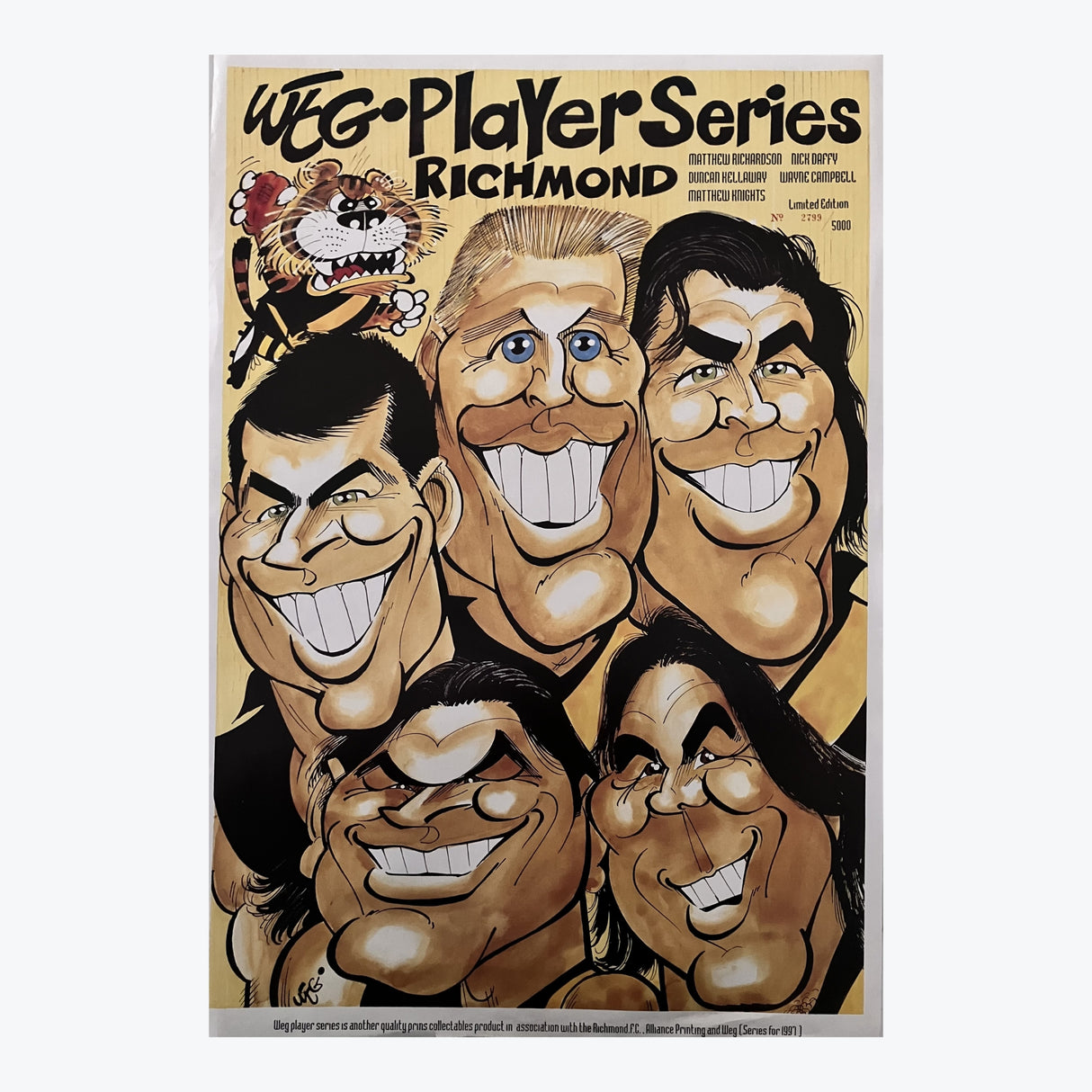 Richmond Tigers 1997 WEG Player Series Poster