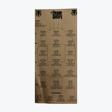 St Kilda Saints Team of the Century Envelope